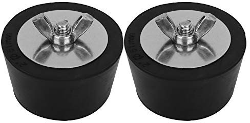 Bouchon d'hivernage de Piscine, 2 Pièces 51 mm/2 po Bouchons d'hiver en Caoutchouc avec Boulons Produit Hivernage Piscine pour canalisations de vidange de Piscine