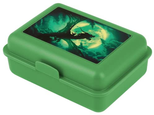 Baagl Brotdose Kinder für Schule – Lunchbox für Mädchen, Jungen, Kindergarten – Jausenbox, Brotzeitbox, Brotbox, Snackbox (Drache)