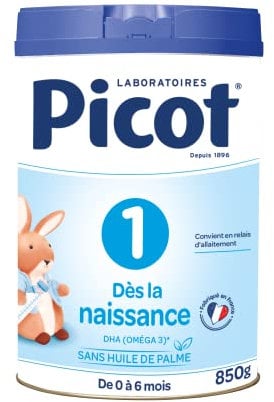 LAIT PICOT Standard 1ER AGE 850G - Lait en poudre pour Bébé - Lait Bébé de 0 à 6 mois