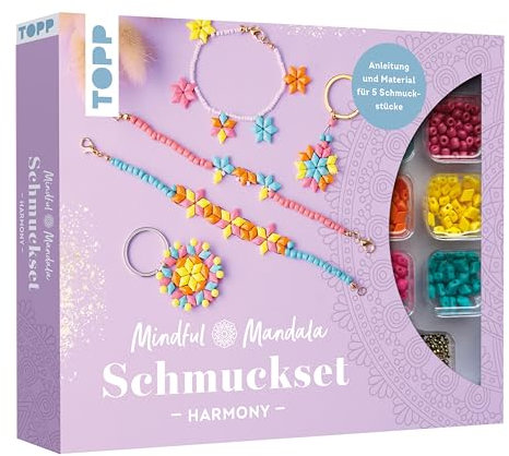 Frech Mindful Mandala - Schmuckset Harmony. Mit Anleitung und Material für fünf Schmuckstücke