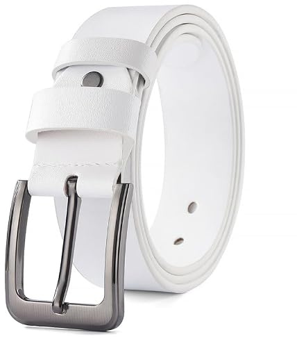 HYCOPROT Gürtel Herren Leather Klassische Accessoires Jeansgürtel 38mm Breite Größe Angepasst für Anzug Herren Kleidung Jeans Ledergürtel Vollrindleder