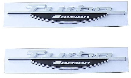 2 st Turbo Edition emblem bil emblem klistermärke passar för universella bilar (silver svart)