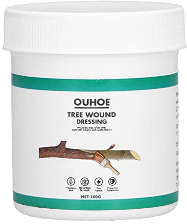 Alvinlite 100 g Baum-Wundbeschneidungs-Versiegeler, Baumrinde, Reparatur-Wundkompresse, Baum-Wundstumpfentferner, Baum- und Strauchversiegelung für beschnittene und beschädigte Bäume