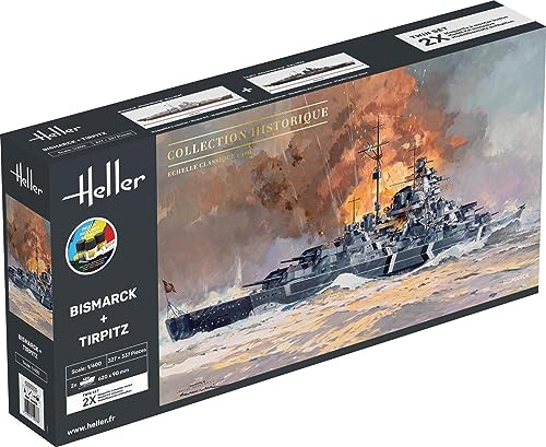 Heller 55078 STARTER KIT Bismarck + Tirpitz TWINSET 1/400