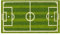 Baroni Home Zerbino Ingresso Casa in Cocco Campo da Calcio Dipinto a Mano 70x40 cm, Tappetino Ingresso Facile da Pulire e Super Resistente