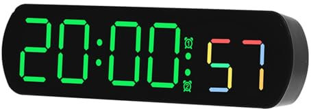 Creperture Digitaler Wecker, 16,5 cm 12/24H LED Digitaluhr Elektronische Stille Einstellbare Helligkeit Wecker mit Temperatur-Sekundenanzeige Batteriebetrieben Nachttischuhr für Schlafzimmer Büro