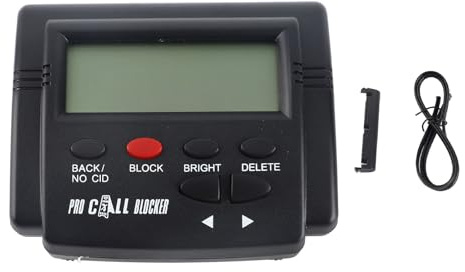 HUIOP Call Blocker, Black Landline Phone Call Blocker with 2000 Number Capacity, One Touch Number Blocking Device