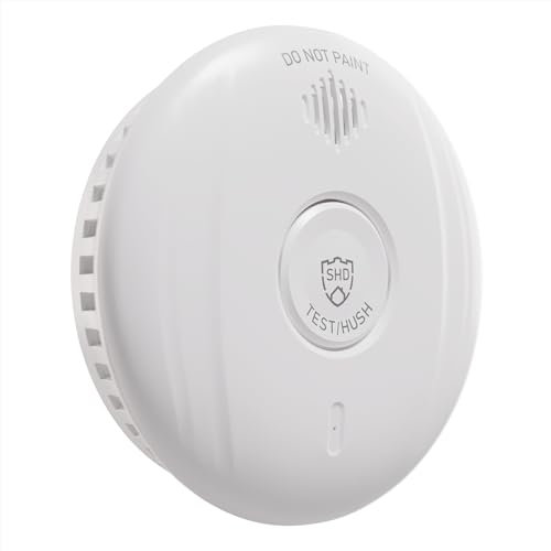 SHD by OneConcept Rauchmelder, Zuverlässiger Mini-Rauchmelder, 6X Feuermelder mit Batterie, Rauchmelder für Küche, Büro, Wohnwagen, Brandmelder mit Testfunktion, Optischer Sensor & Stummschaltung