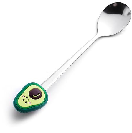 Edelstahl-Löffel für Obst, Avocado, Erdbeere, Zitronenlöffel für Cocktail-Verkostung, Vorspeisen, Kuchen, Obst, Tee, Party, Abendessen