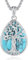 EUDORA Harmony Ball Arbre de Vie Collier pour Femme, Argent Sterling 925 Turquoise Arbre de Vie Pendentif Bijoux Cadeau pour Maman Femme, 22