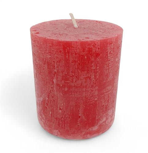 WB wohn trends Outdoor-Kerze, rot, Rustik-Kerze h15cm x d13cm, Garten-Fackel Garten-Kerze Balkon Terrasse