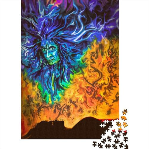 Puzzle für Erwachsene, 300 Teile, „The Rage of Shiva“, Holzpuzzle, Puzzle für Erwachsene, Lernspiel, Herausforderungsspielzeug, 300 Stück (40 x 28 cm)