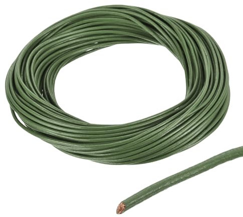 DMiotech 2mm Green Leather Cord, 20m(22 Yards) Round Leather Rope Lace Leather Strings for Crafting Necklace Bracelet Beading Jewelry Making DIY Projects