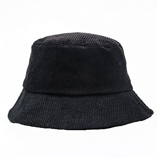 Damen Herren Winter Mode Sport Farbe Eimer Hüte Haarballen Warme Skimütze Trim Hut Warme Mütze Hut Rohling (Black, One Size)