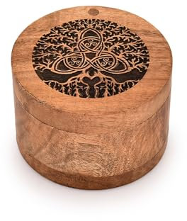Indus Lifespace Salt & Pepper Shaker Acacia Wood Salt Cellar Bowl Box with Swivel Cover, for Kitchen, Perfect for Keeping Table Salt, Gourmet Salts (3.5 X 3.5 X 2.5)