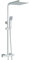 HARNART Bathroom Thermostatic Shower Mixer Set and with Adjustable 8 inch Overhead Rainfall Shower Head Twin Head,Bath Mixer taps with Shower Chrome