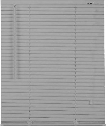 APEX FURNISHINGS PVC Venetian Blinds - 25mm Slats Easy Fit PVC Window Blinds Child Safe Fittings Trimmable curtains Windows Shutters for Home Office (Grey 180W x 150L cm)