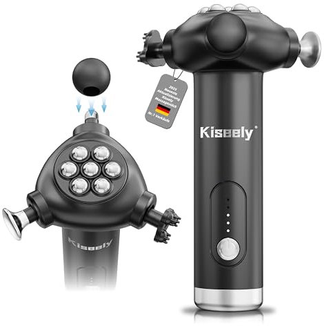 Massagegerät mit 5 Geschwindigkeiten, Tiefengewebe massager zur Faszien und Triggerpunkt, Vibrationsmassagegerät für Ganzkörper-Schmerzlinderung & Faszienbegrenzung (Schwarz AZ1)