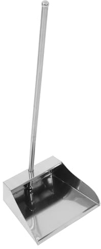Gatuida Long Handle Stainless Steel Garbage Dustpan Stoop Cleaning Tool for Collection Home Office Garden