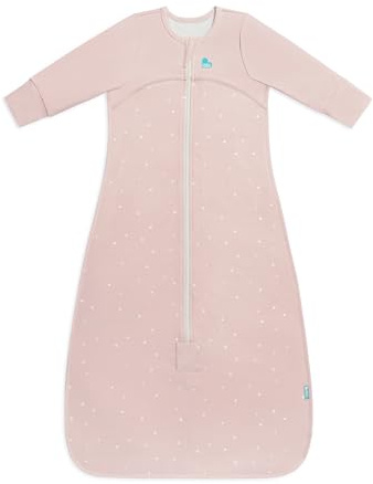 Love To Dream™ Sleep Bag, 18-36 months, Twinkle Powder Pink, 1.0 Tog for 20-24°C Temperature, Long Sleeve, Wearable Blanket & Built-In Quilt, Machine Washable Stretch Cotton, 2 Zips, Easy Nappy Change
