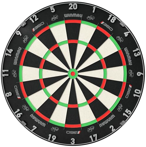 Winmau Blade 6 Triple Core & Blade 360 Dartscheibe – Professionelles PDC Steeldart-Turnier Dartboard für Dartpfeile, ultradünnes Drahtsystem, hochdichte Sisal-Konstruktion