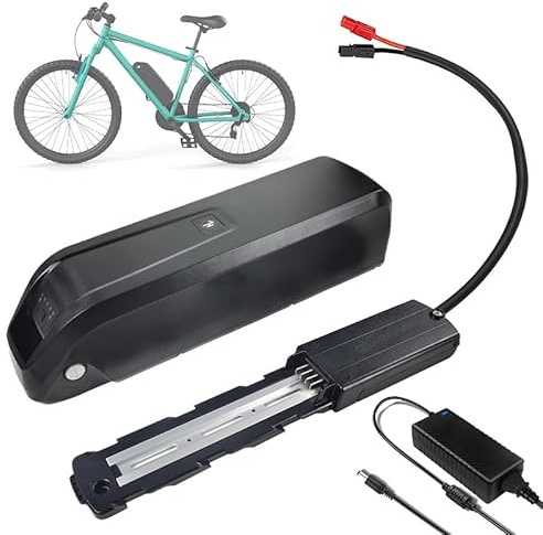 SSCYHT Ersatzakku 48V 12Ah 14Ah Lithium-Akku 36V 13Ah 10,4Ah Wiederaufladbare Akkus 36V Unterrohr-Akkus mit Ladegerät und 4-poligem Anschluss für 250W - 700W Motor,48v10.4ah Anderson