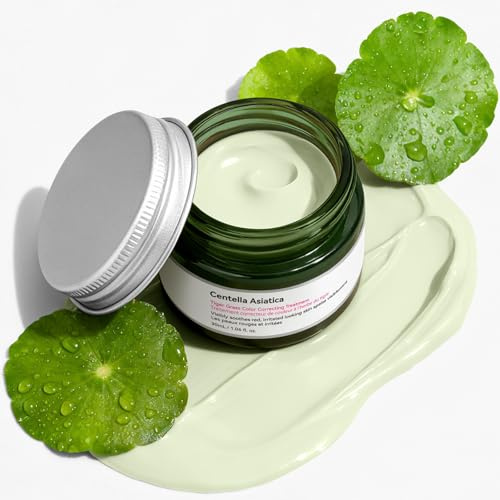Colour Correcting Cream with Centella Asiatica for Redness | Green Colour Corrector & CC Cream for Sensitive Skin, Anti Redness Face Cream with Light Coverage, Tinted Moisturiser