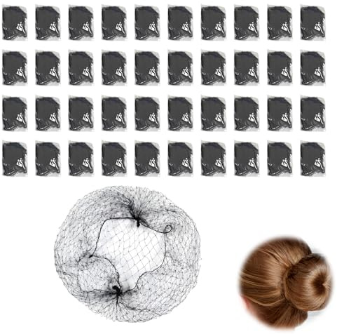 40 Stück Haarnetzs Dutt, Haarnetz Unsichtbare Haarnetze Elastische Haarnetz Set Haarnetzs Dutt Unsichtbare Elastisches Haarnetze Wiederverwendbare Feinmaschig Ballettbrötchen für Flugbegleiterinnen