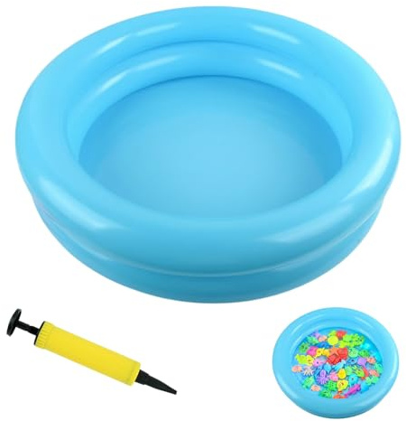 Piscinetta Gonfiabile Bambini, Piscina Piccola Gonfiabile, Piscina Gonfiabile Bambini 60cm per Giardino Esterno Interno (C)
