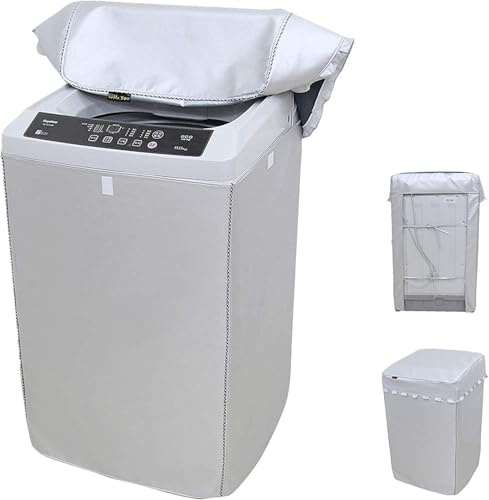 [Mr.You]Wasserdicht Waschmaschine/Trockner Deckung Für Toplader Silber klett Dünne XL