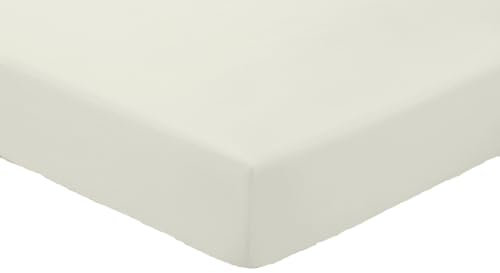 Amigozone Extra Deep 16(40cm) Non Iron Percale Pollycotton Fitted Sheets (Double, Cream)