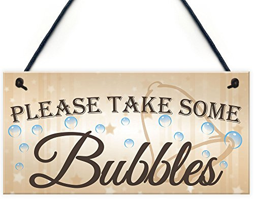 Red Ocean Please Take Some Bubbles Hanging Cute Wedding Table Plaque Decoration Gift Sign