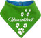 beidseitiges Multicolor Hunde Wende- Halstuch (Fb: Lime-royal) (Gr.2 - HU 31-35 cm) mit Ihrem Wunschtext