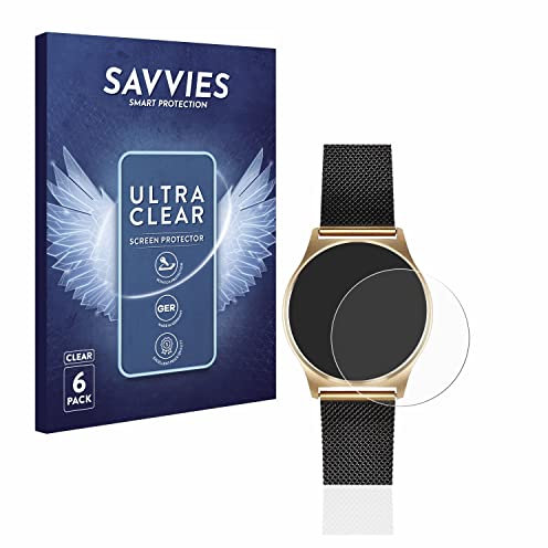 Savvies 6 Stück Schutzfolie für Xlyne X-Watch Joli XW Pro Displayschutz-Folie Ultra-Transparent