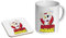 Danger Mouse Keramik-Kaffeetasse + Untersetzer, Geschenk-Set