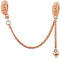 Ciondolo in argento sterling 925 con perline in materiali sicuri, per braccialetti Pandora da donna, stile europeo. e 925, colore: Catena di sicurezza in oro rosa., cod. YS-C011
