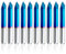 10 punte Triangolari a Piramide CNC, 60 gradi 0,1 mm, punta con gambo da 1/8, taglierina affilata per incisione e fresatura in PVC