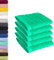 Lavea 5er Set Gästehandtücher 30x50 cm – Weiche und Saugstarke Gästetücher aus 100% Baumwolle, Frottierserie Elena – Waschbar und Strapazierfähig - Türkis