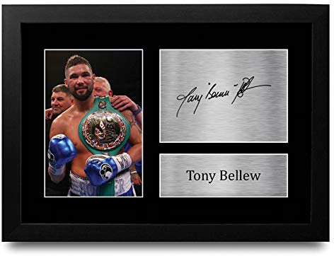 HWC Trading FR A4 Tony Bellew Gifts Autogramm, gedruckt, signiert, für Boxen, Fans, A4 gerahmt