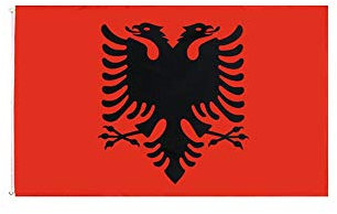 Stormflag Albanien Flagge 90x150cm Flagge Albanien 3x5ft Polyester 90g mit Ösen mit Doppelnadel genäht.