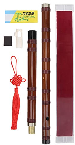 Mxzzand D Key Bambusflöte Dry Bitter Dizi Traditionelles Flöten Set für Anfänger Handgefertigt