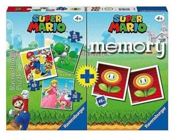 Ravensburger, Multipack Super Mario, Memory und Puzzle, Puzzle und Spiel für Jungen und Mädchen, Alter 4+