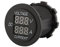 Akozon Voltímetro digital LED para motocicleta, DC 12-24 V, voltímetro doble LED 2 en 1, voltímetro amperímetro 0-15 A, panel redondo rojo, pantalla digital LED para coche, moto, camión, barco