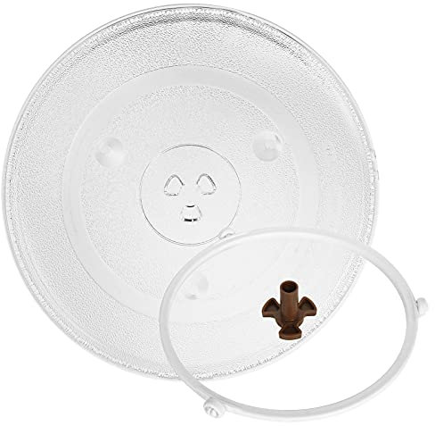 Universal-Mikrowellen-Glasplatte, 31,5 cm, Ersatzplatte für Kenmore, Panasonic, GE, mit Mikrowellen-Drehteller und Mikrowellenteller-Rollen-Stützrad