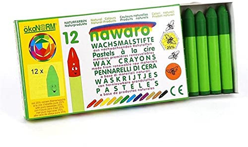 ökoNORM nawaro Wachskreide, Kartonetui, 12 Stück - gelbgrün