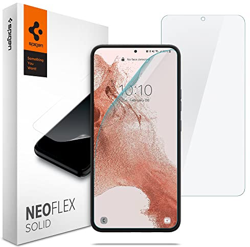 Spigen NeoFlex Solid Schutzfolie kompatibel mit Samsung Galaxy S22, 2 Stück, Kratzfest, PET Film, Wasserinstallation Folie