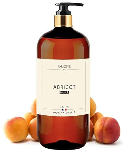 Origine.bio - Huile d'Abricot 1l | 100% Naturelle Bébé Visage Cheveux Peau - Marque Française - Femme Enceinte 1 Litre
