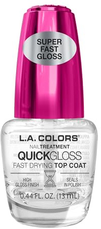L.A. COLORS Salon Fabulous Nail Treatments, Quick Gloss Fast Drying Top Coat CNL522