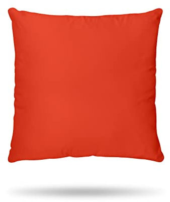 Hans-Textil-Shop Komplettkissen Linon - Kopfkissen, Dekokissen, Couchkissen, Sofakissen (40x40 cm, Orange)