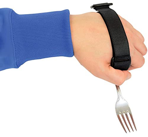 RUIXIA Ustensiles Adaptatifs Manchette d'aide à l'Alimentation Ustensiles d'aide aux Repas Dragonne Adaptatif Aider à Manger pour Personnes Agées et Handicapées